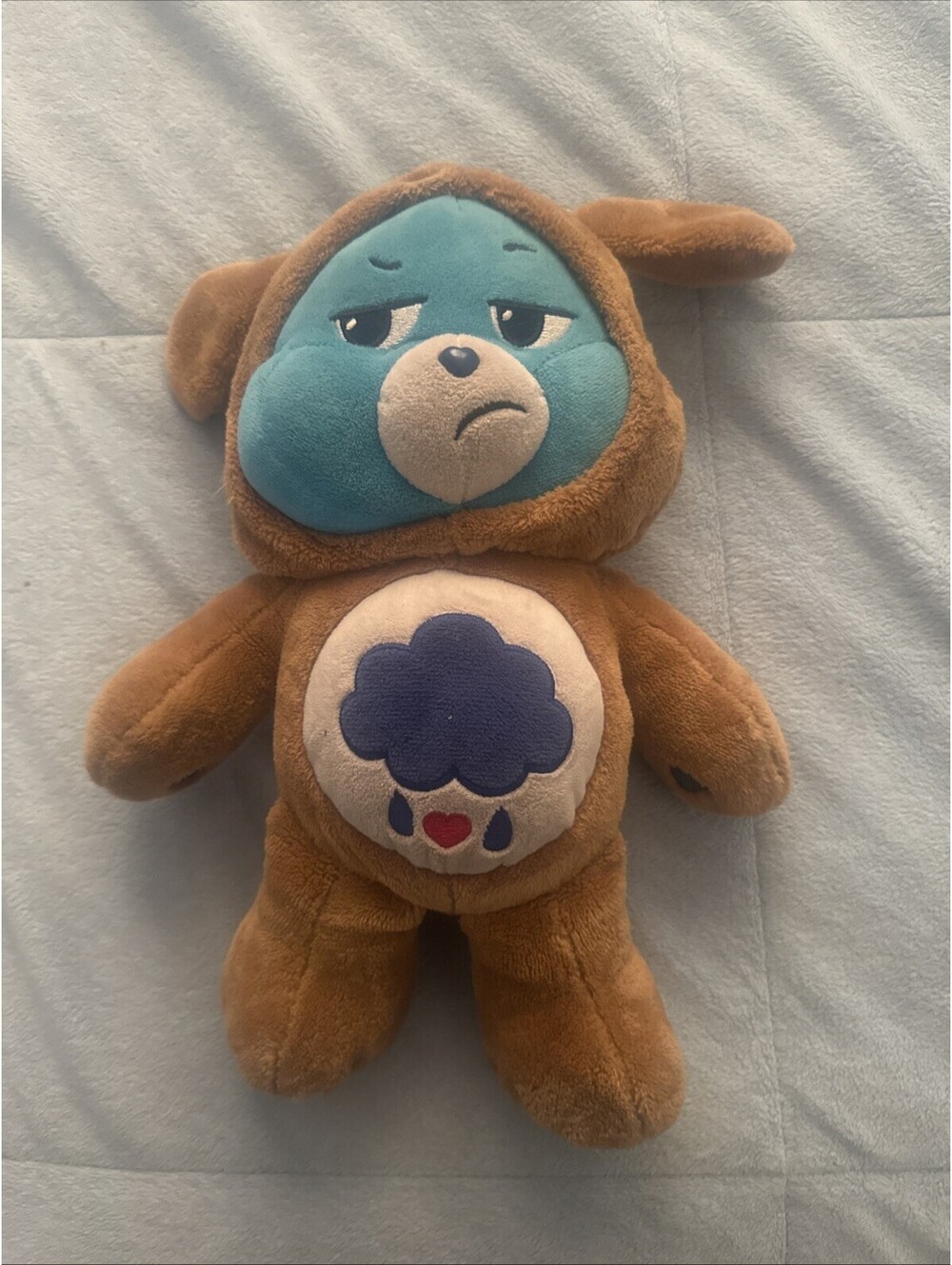 Care Bears Grumpy Bear In Brown Hoodie With Raining Cloud 12” Plush 2021